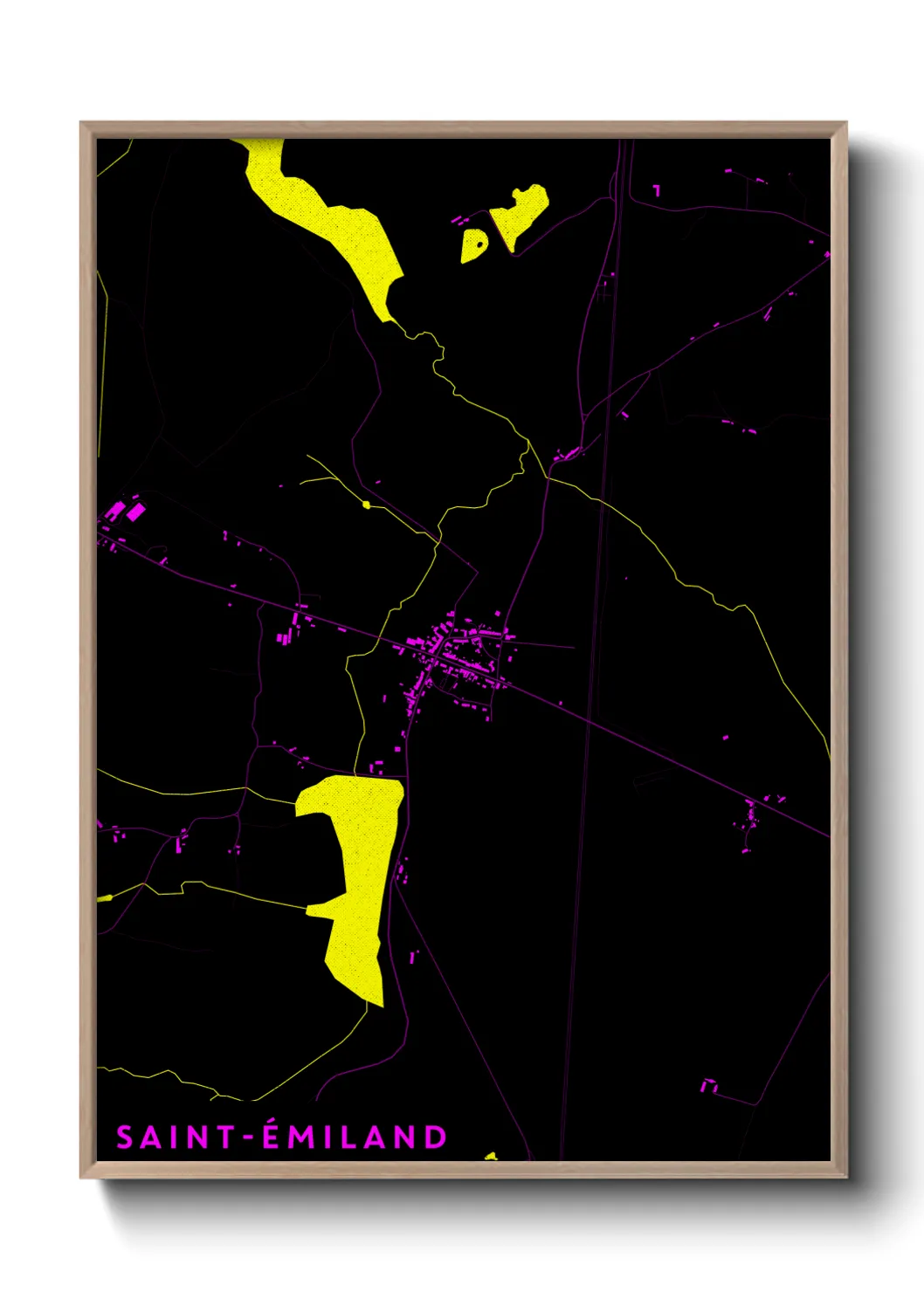 Une affiche de carte sur Saint-Émiland