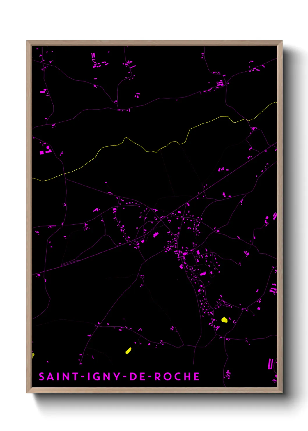 Une affiche de carte sur Saint-Igny-de-Roche
