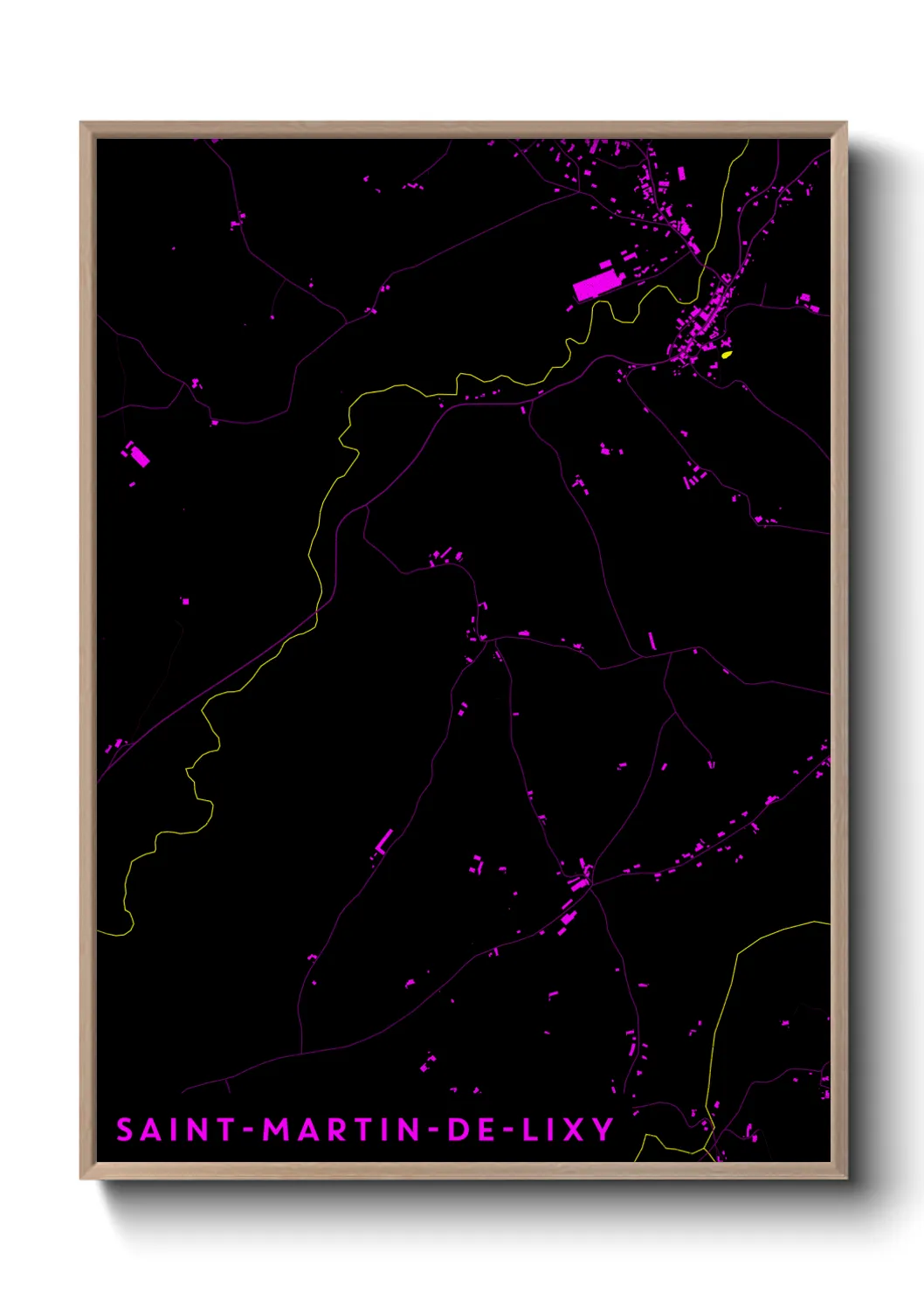 Une affiche de carte sur Saint-Martin-de-Lixy