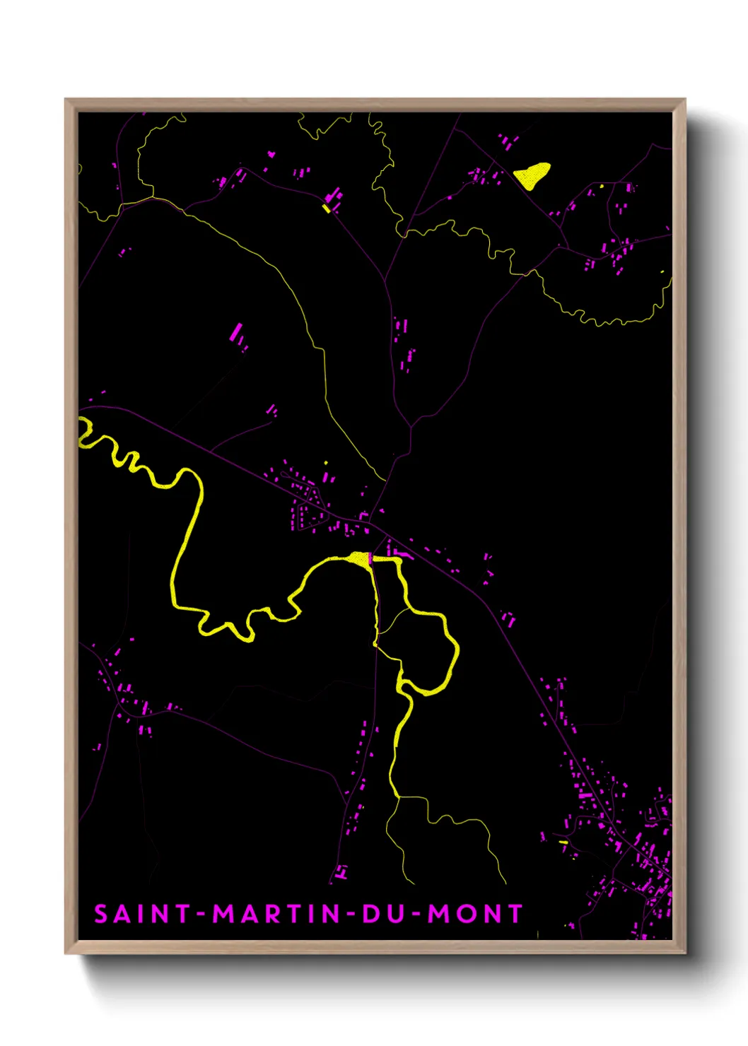 Une affiche de carte sur Saint-Martin-du-Mont