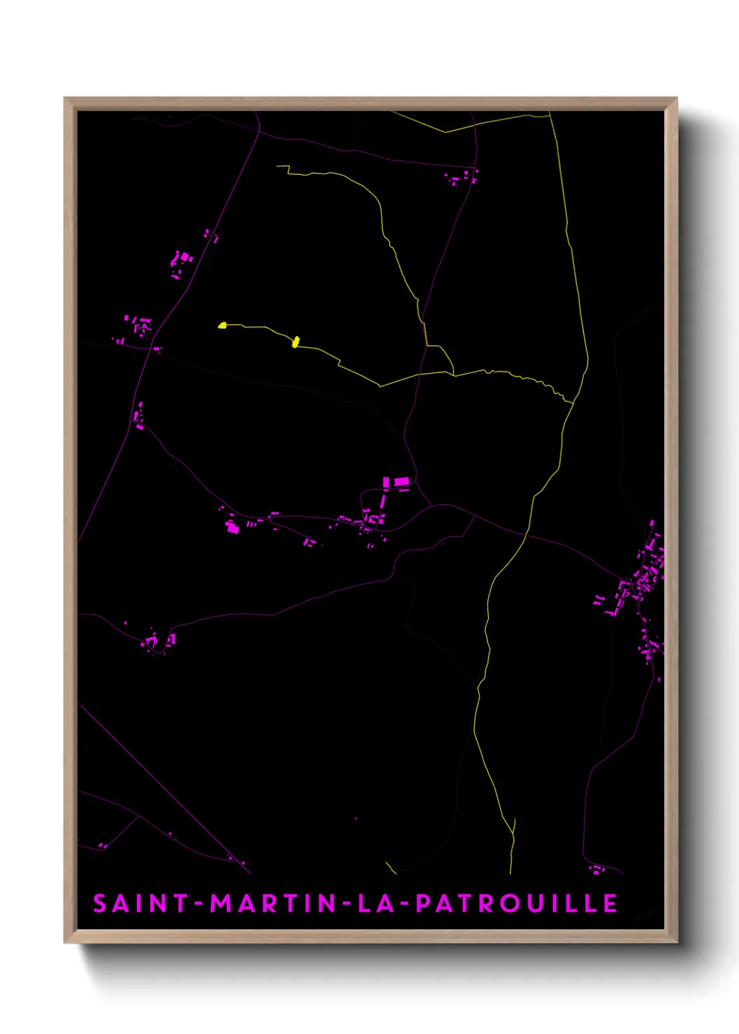 Une affiche de carte sur Saint-Martin-la-Patrouille