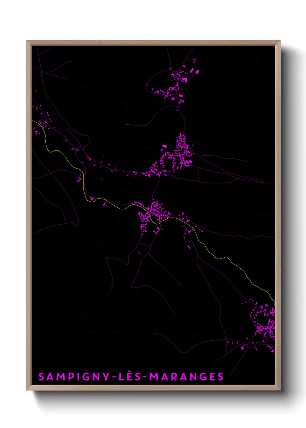 Une affiche de carte sur Sampigny-lès-Maranges