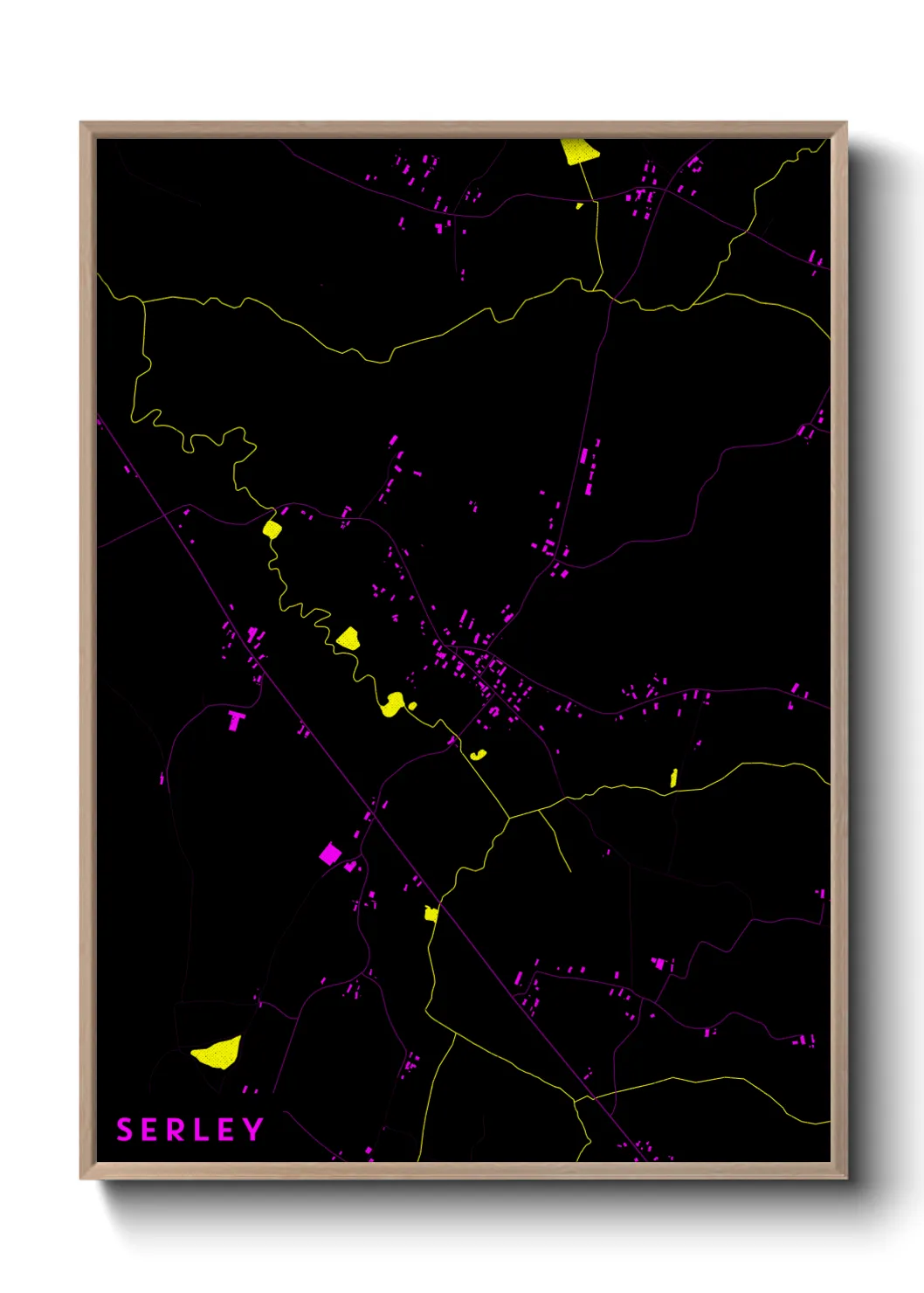 Une affiche de carte sur Serley