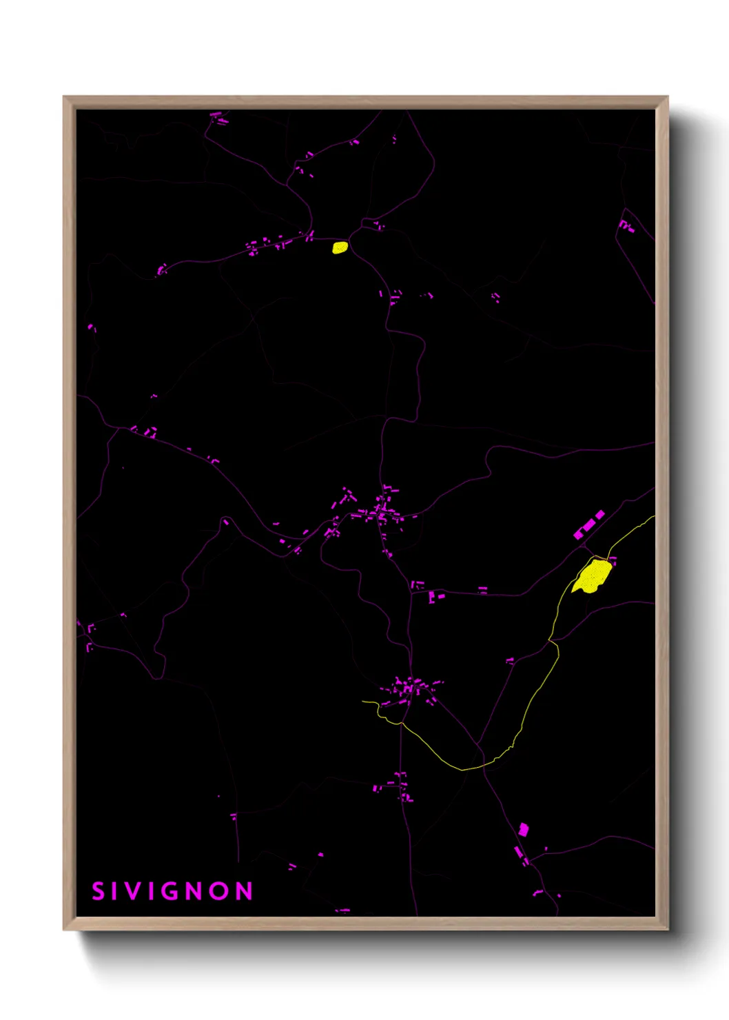 Une affiche de carte sur Sivignon