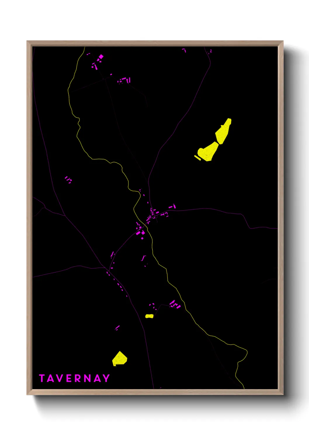 Une affiche de carte sur Tavernay
