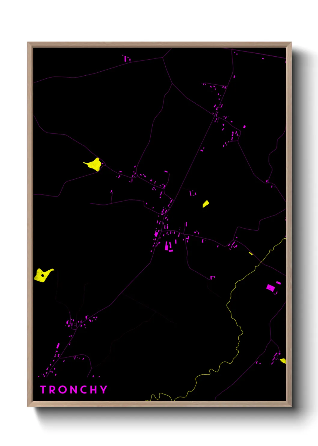 Une affiche de carte sur Tronchy