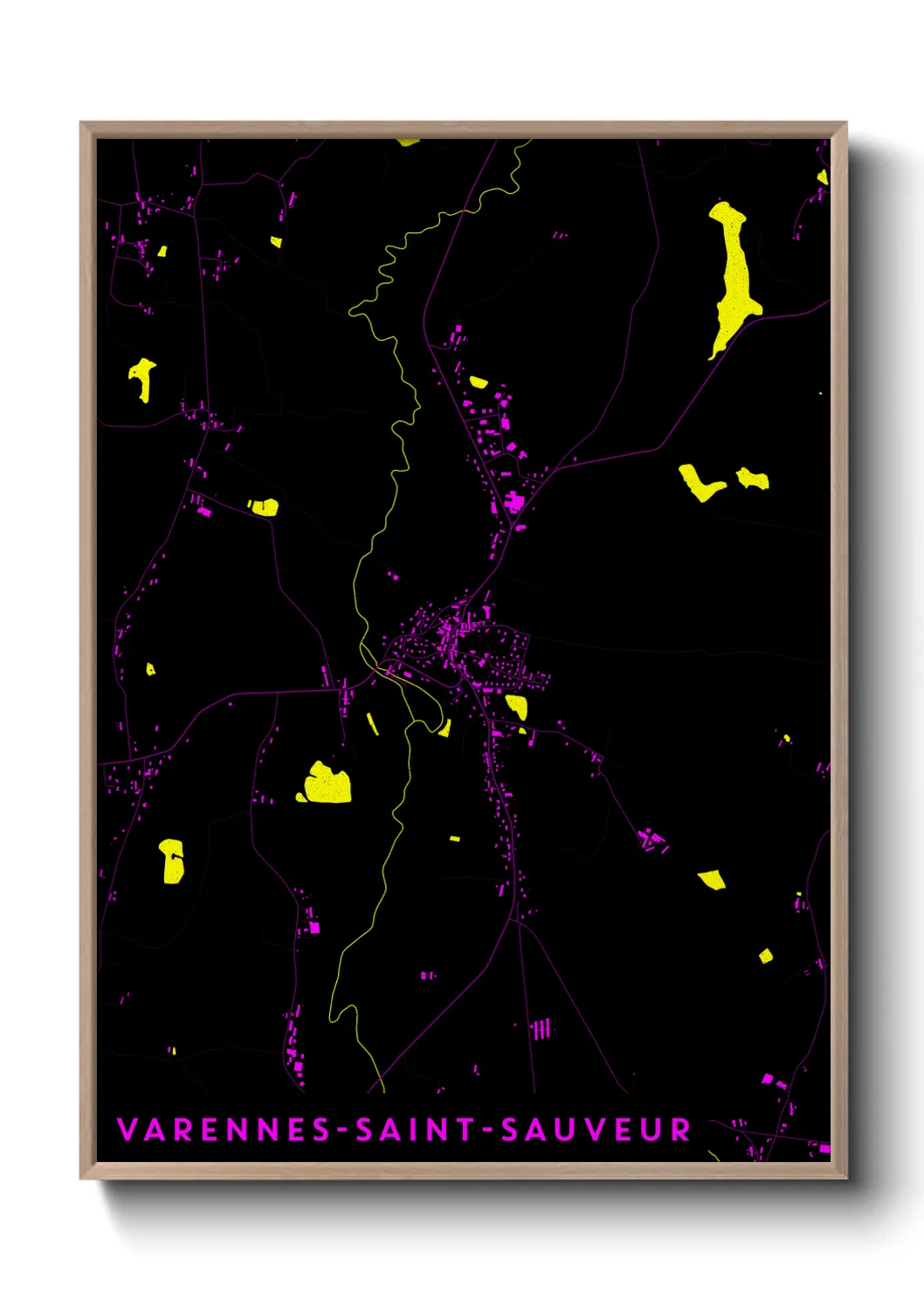 Un poster carteVarennes-Saint-Sauveur