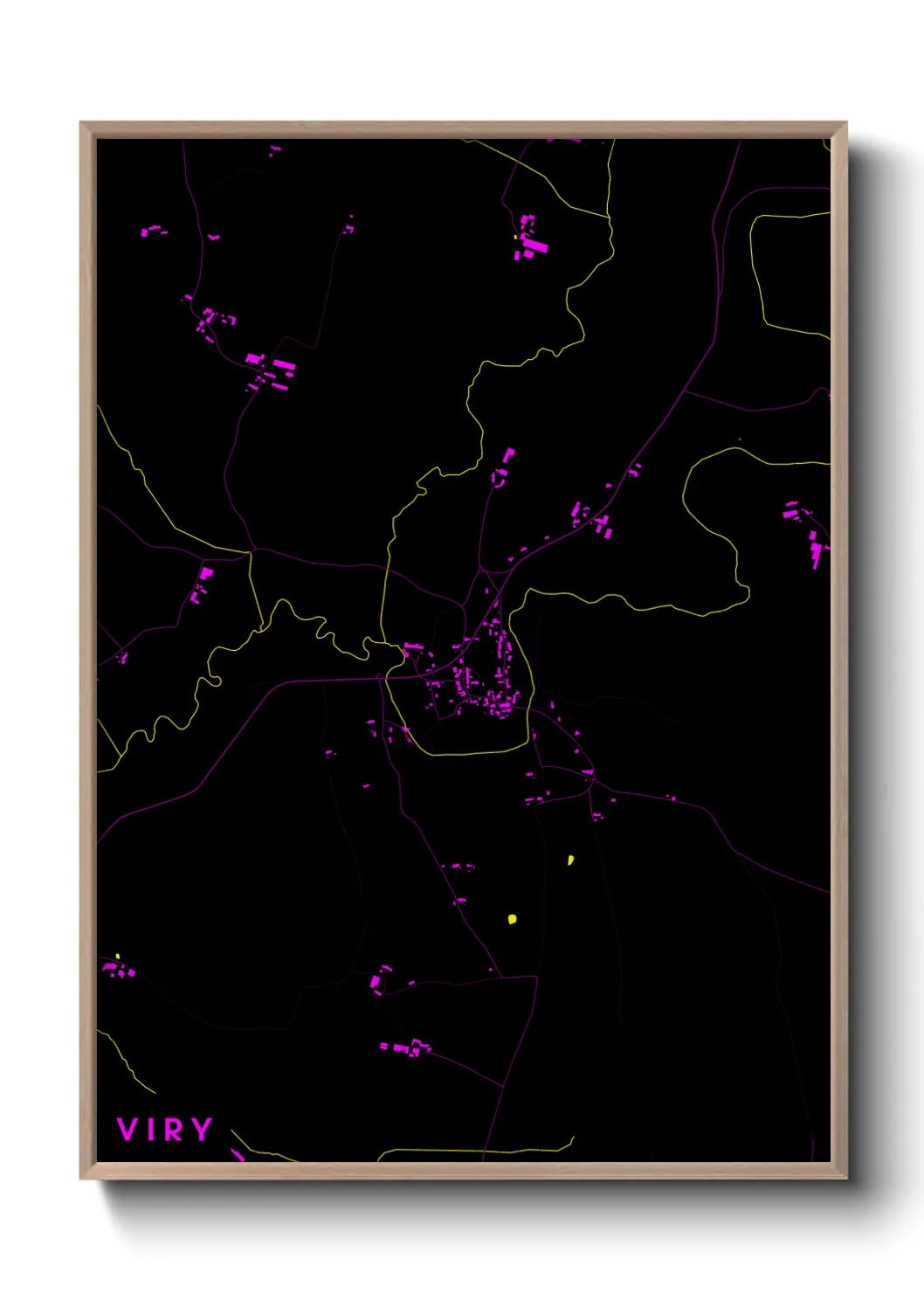 Une affiche de carte sur Viry