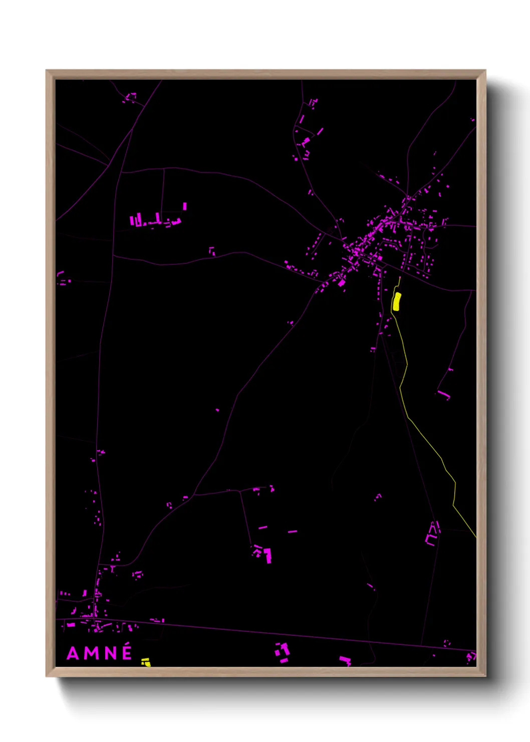 Une affiche de carte sur Amné