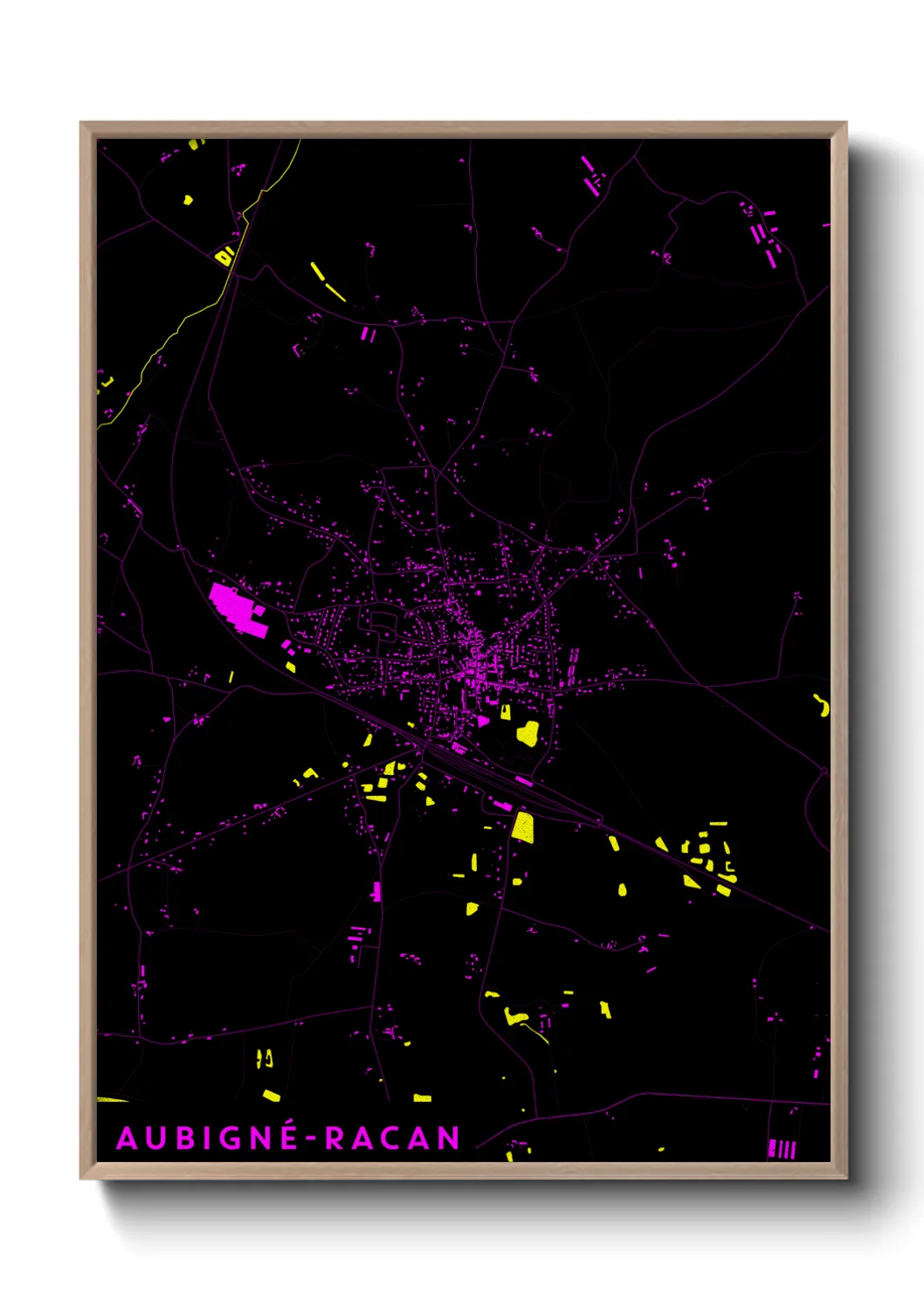 Un poster carteAubigné-Racan