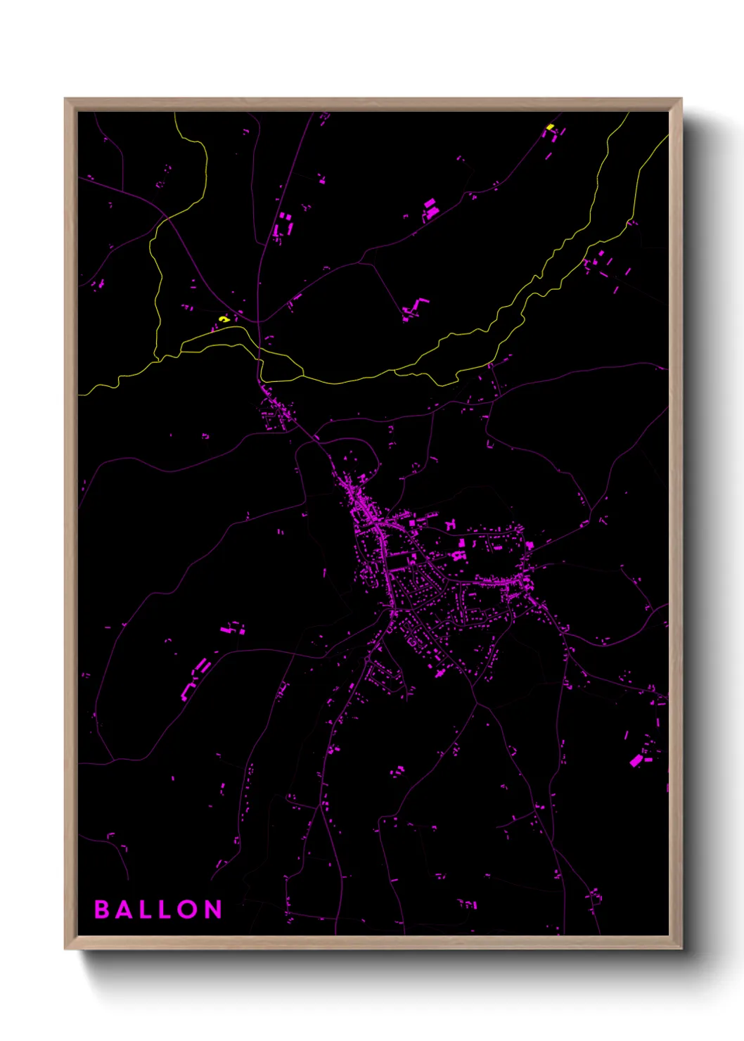 Une affiche de carte sur Ballon