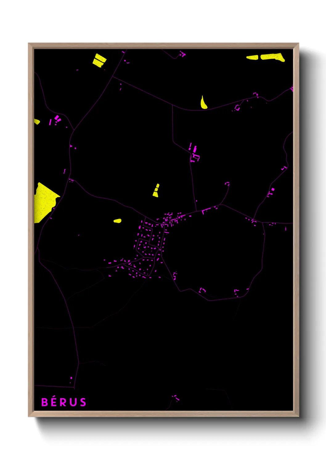 Une affiche de carte sur Bérus