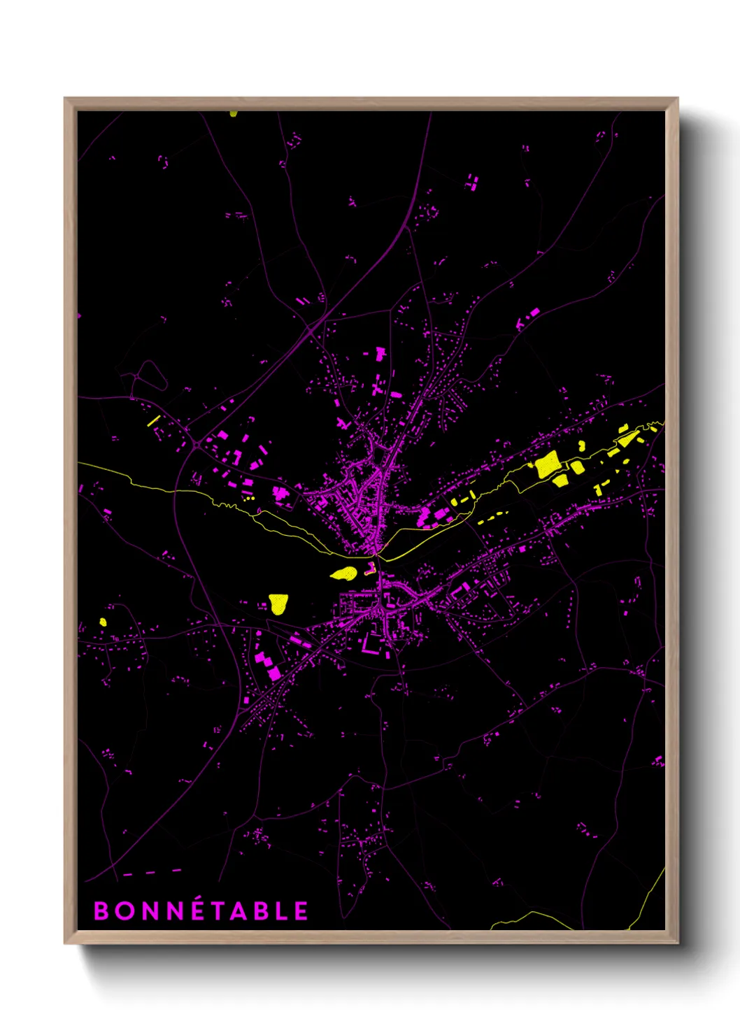 Une affiche de carte sur Bonnétable