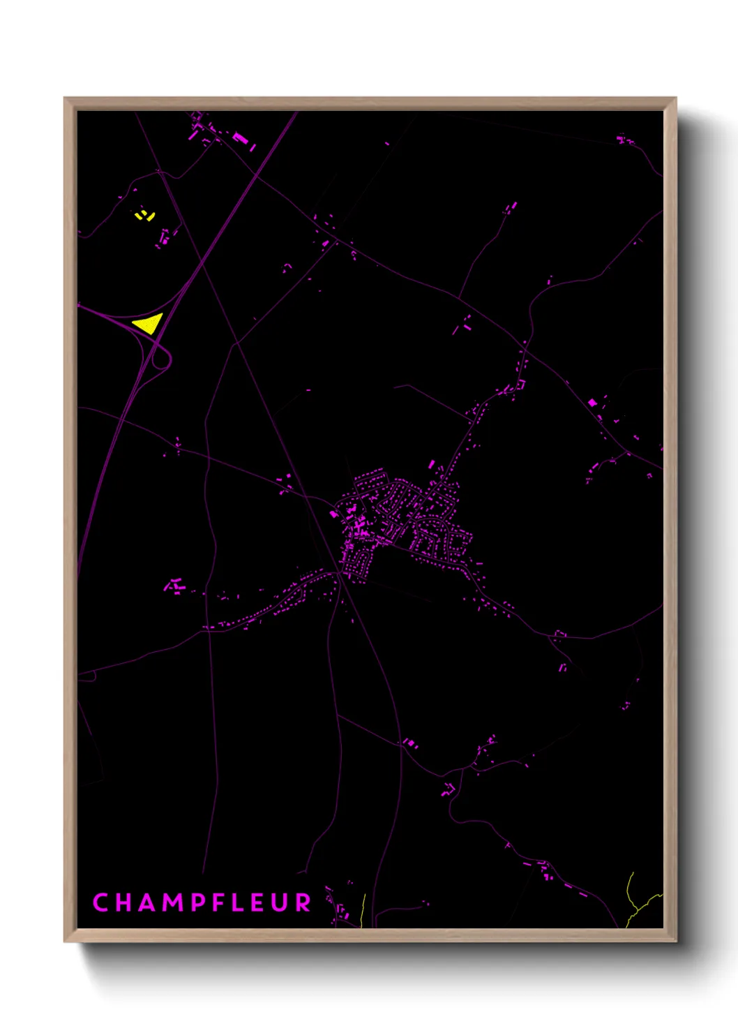 Une affiche de carte sur Champfleur