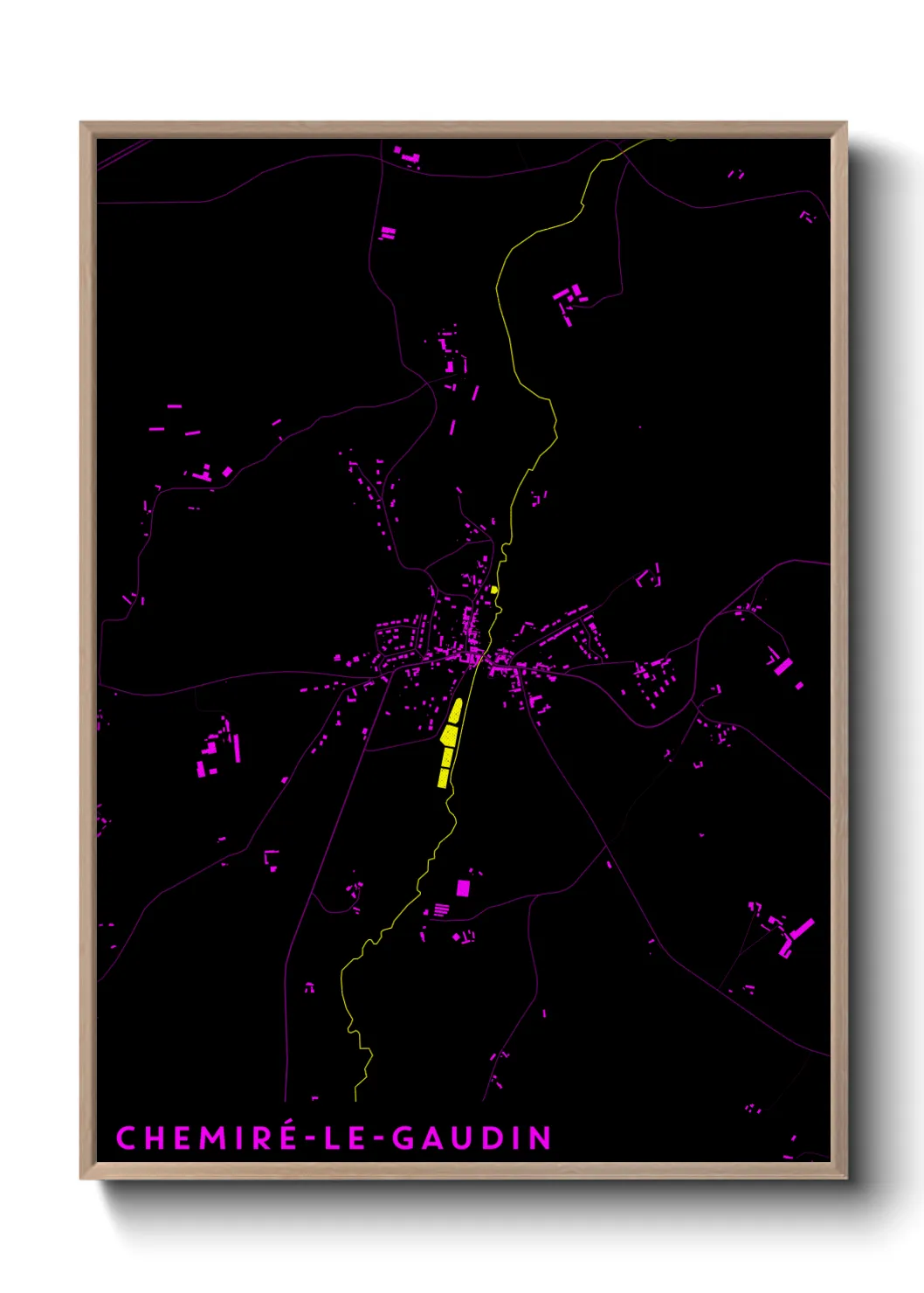 Une affiche de carte sur Chemiré-le-Gaudin