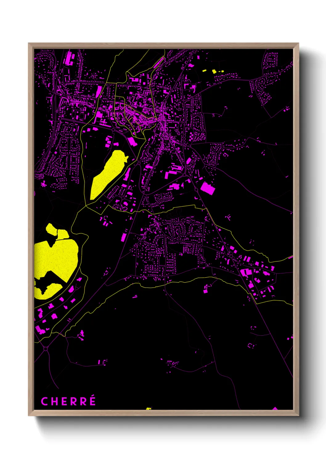 Une affiche de carte sur Cherré
