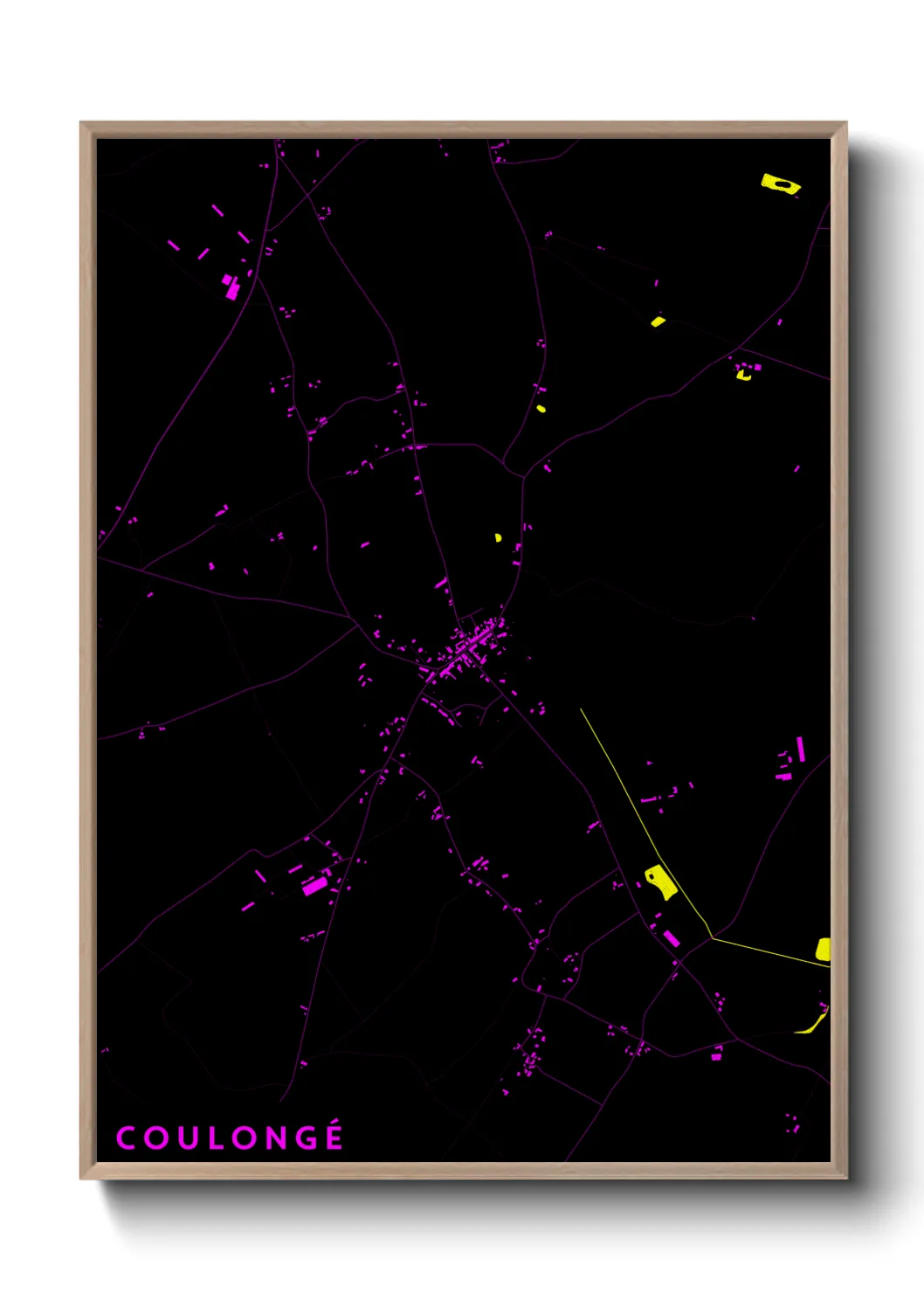 Une affiche de carte sur Coulongé