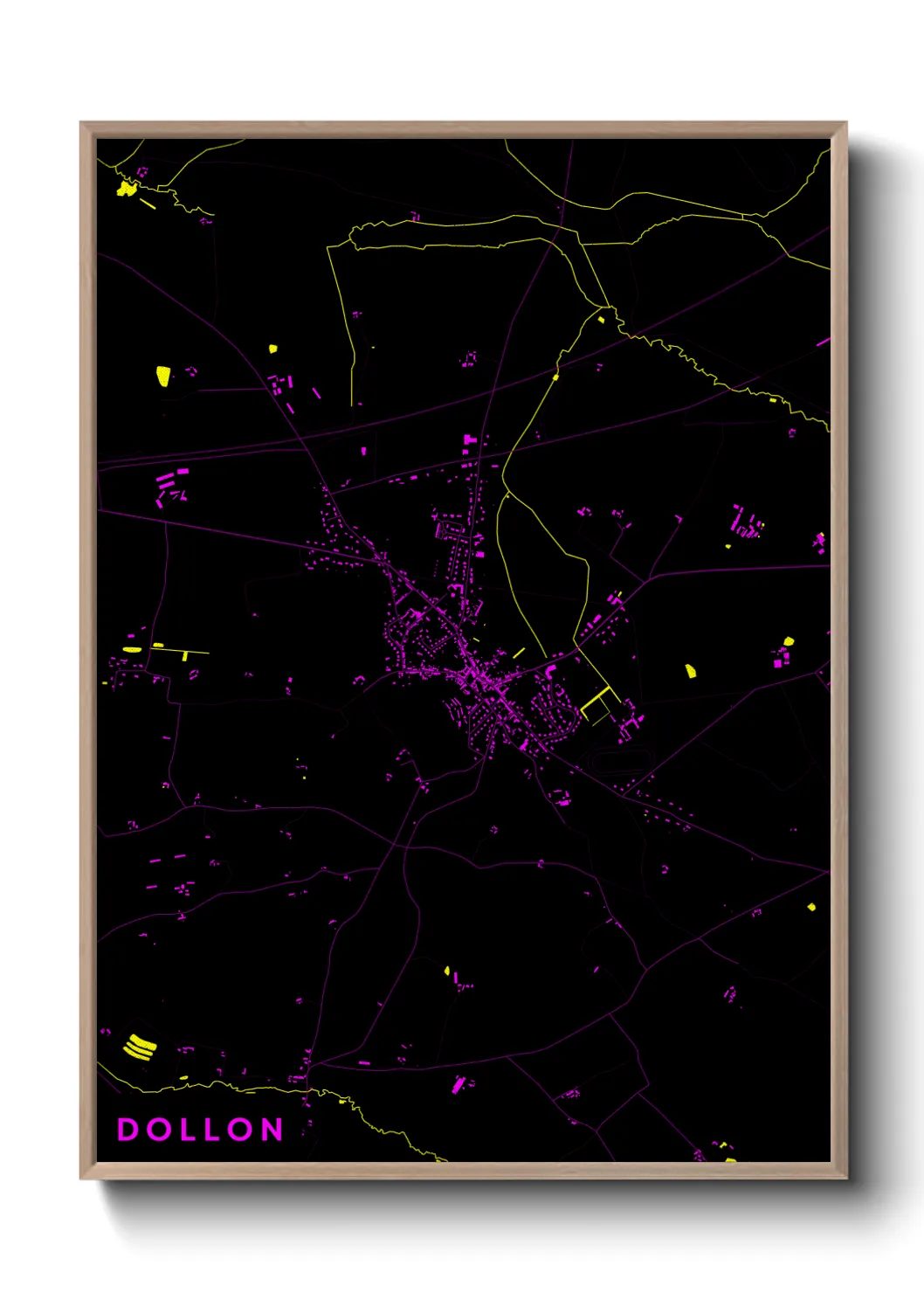 Une affiche de carte sur Dollon