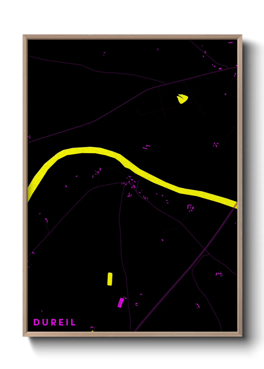 Une affiche de carte sur Dureil