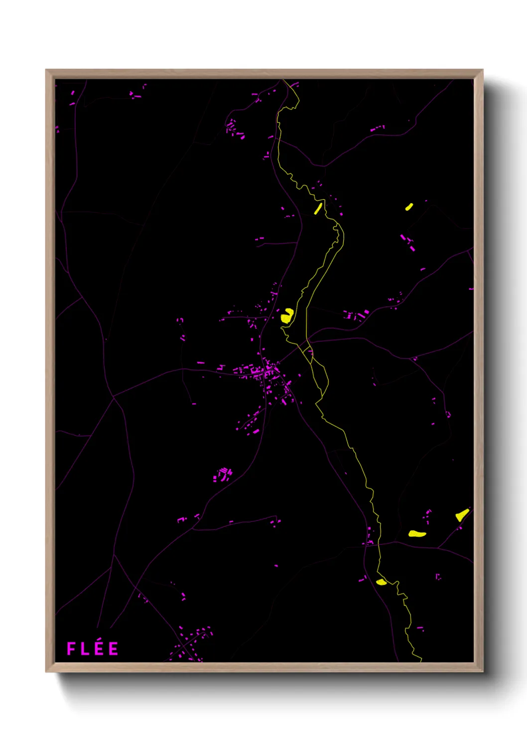 Une affiche de carte sur Flée