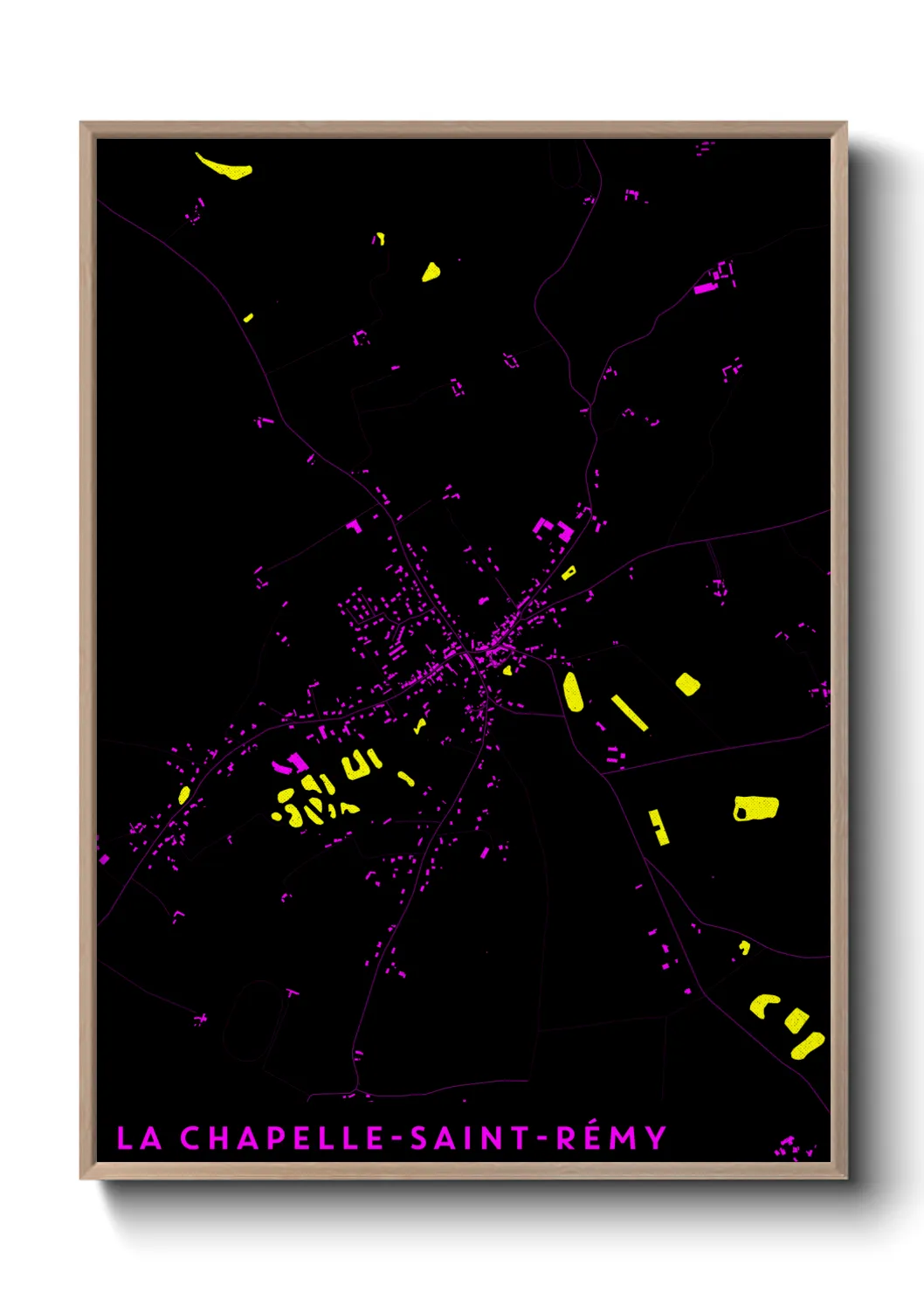 Une affiche de carte sur La Chapelle-Saint-Rémy