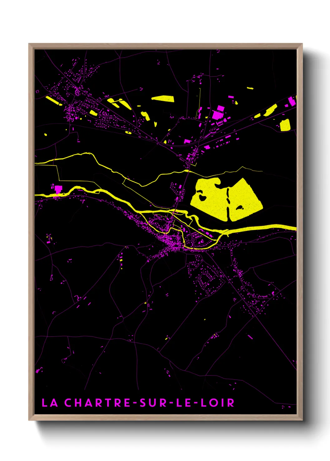 Une affiche de carte sur La Chartre-sur-le-Loir