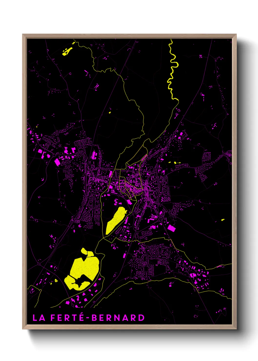Une affiche de carte sur La Ferté-Bernard