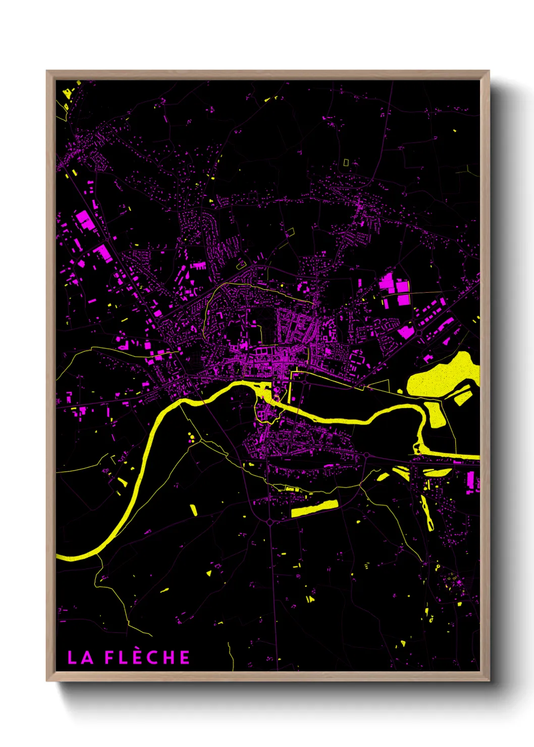 Une affiche de carte sur La Flèche