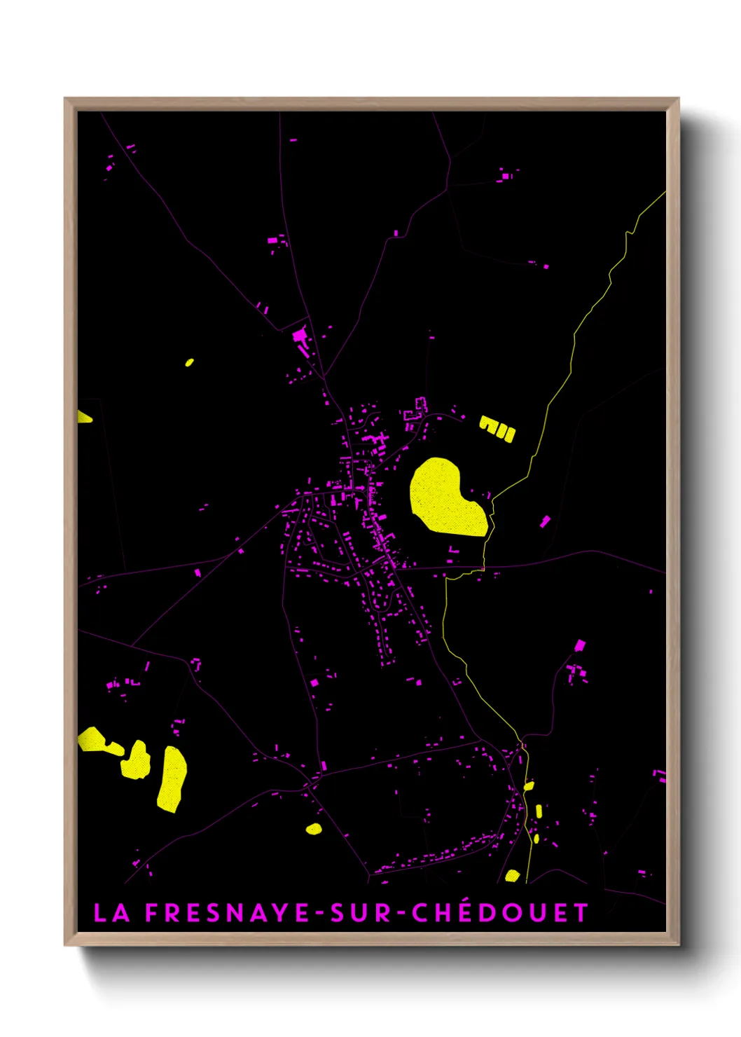 Une affiche de carte sur La Fresnaye-sur-Chédouet