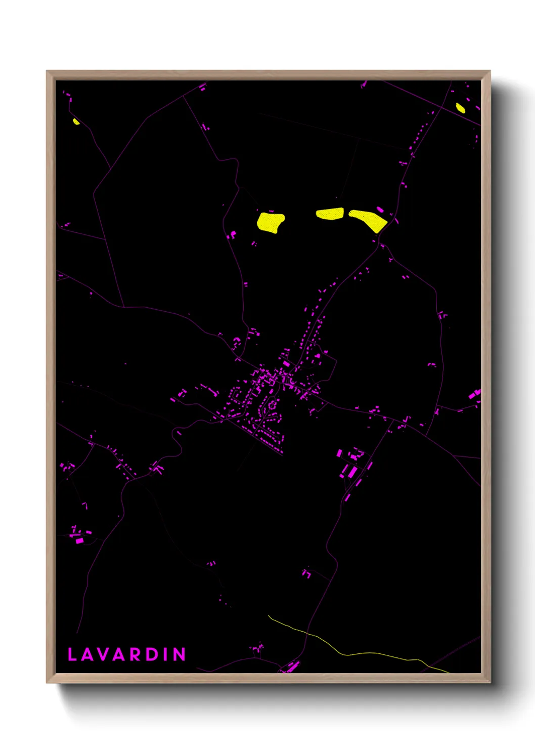 Une affiche de carte sur Lavardin