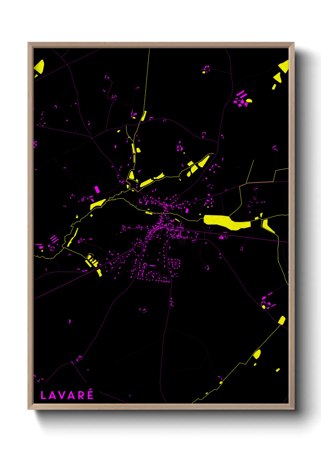 Une affiche de carte sur Lavaré