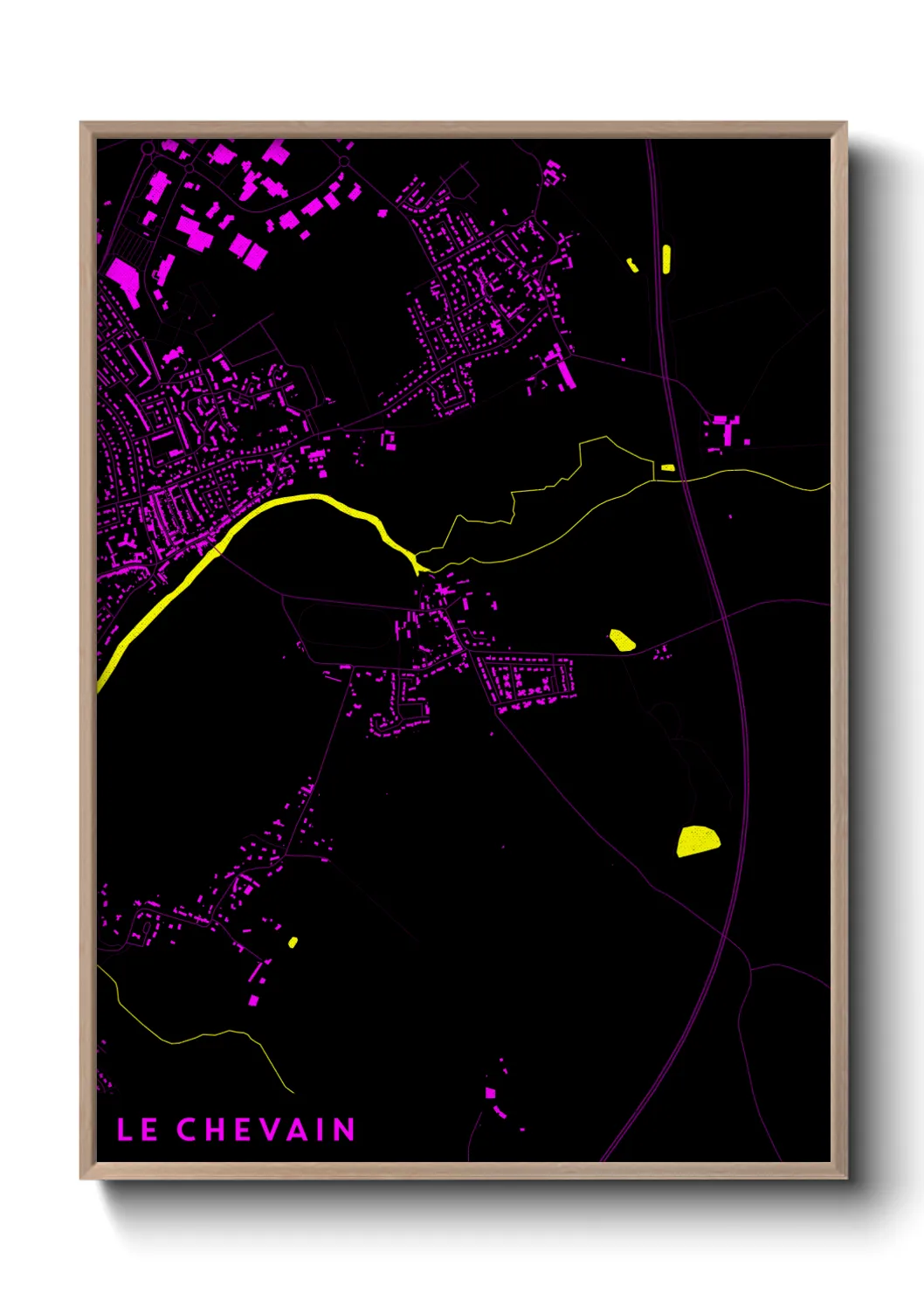 Une affiche de carte sur Le Chevain