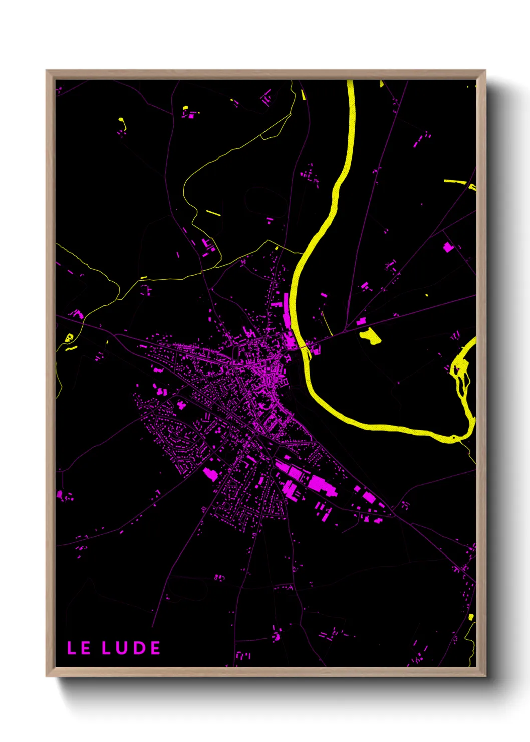 Une affiche de carte sur Le Lude