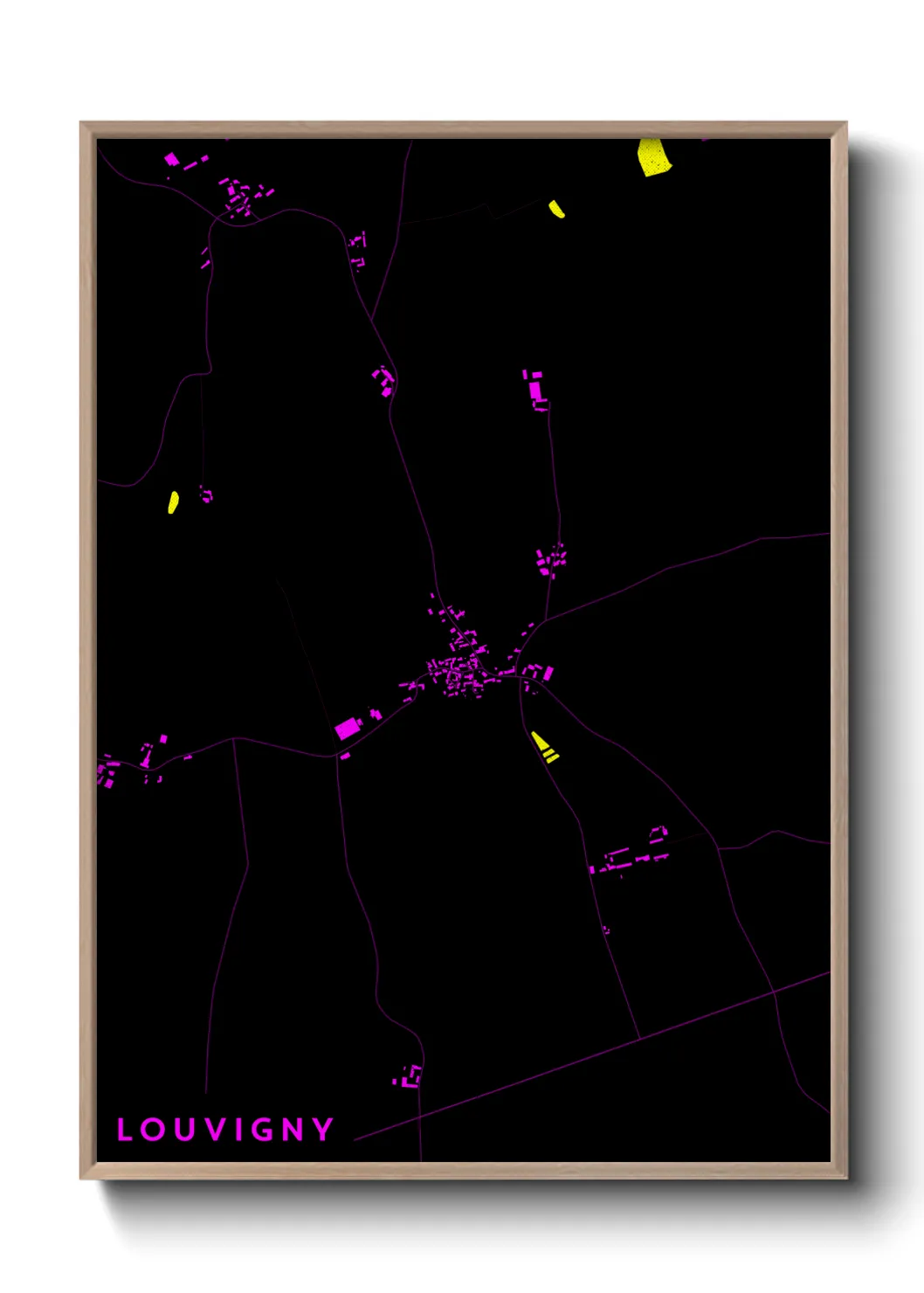 Une affiche de carte sur Louvigny