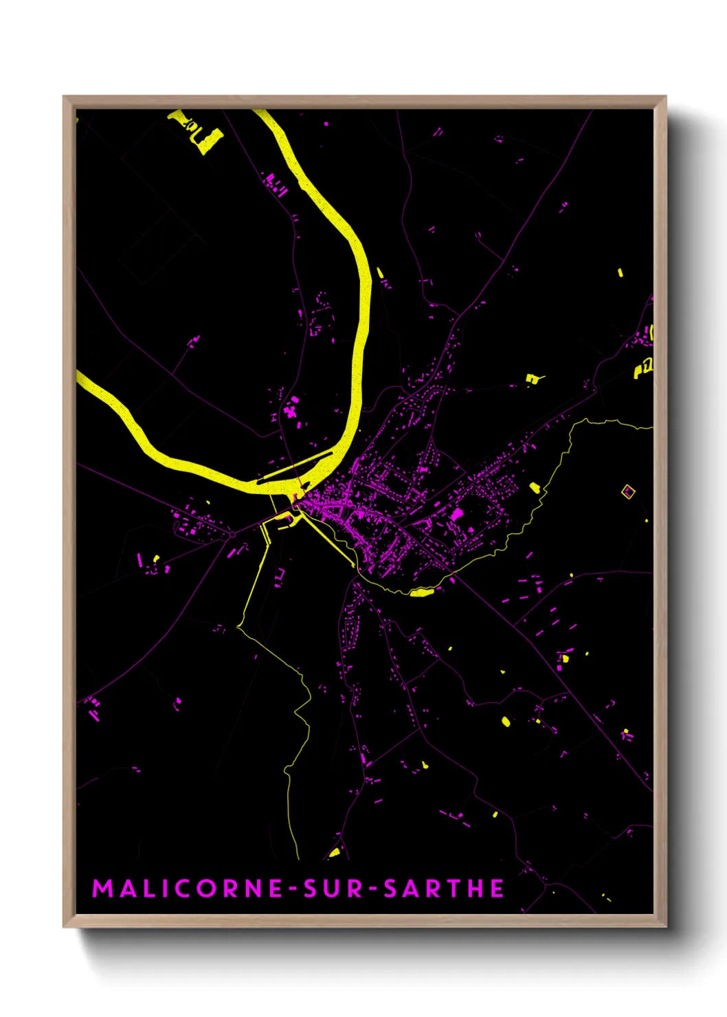 Un poster carteMalicorne-sur-Sarthe