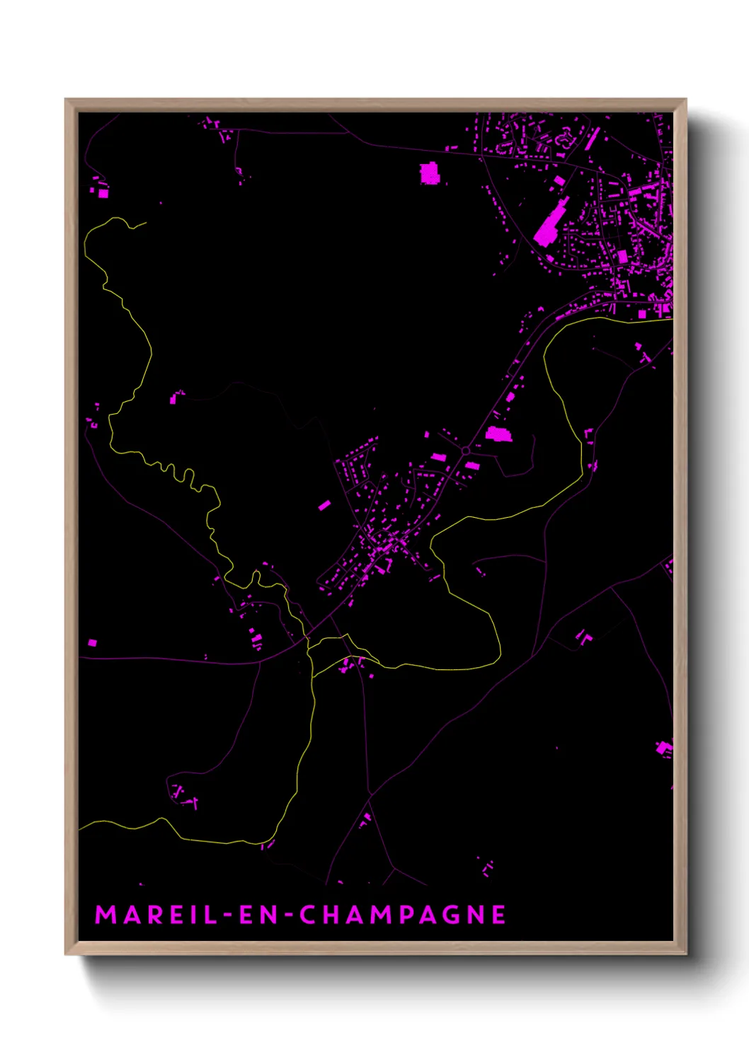 Une affiche de carte sur Mareil-en-Champagne