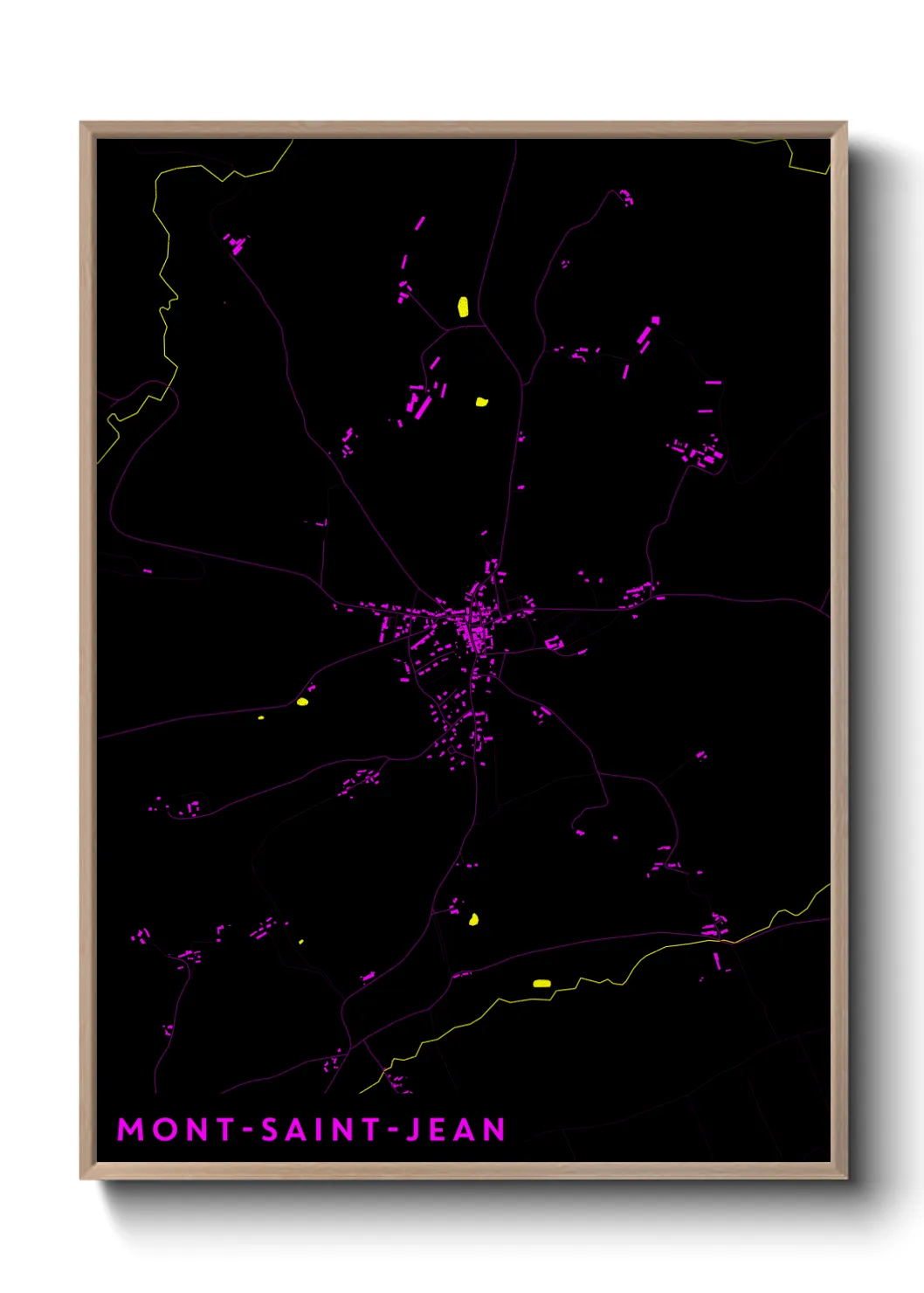 Une affiche de carte sur Mont-Saint-Jean