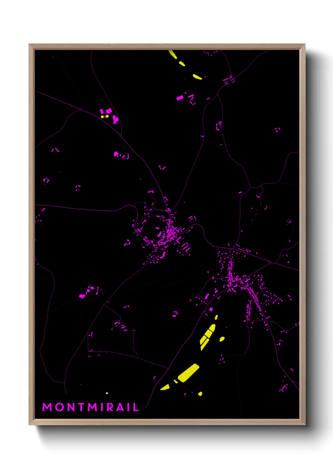 Une affiche de carte sur Montmirail