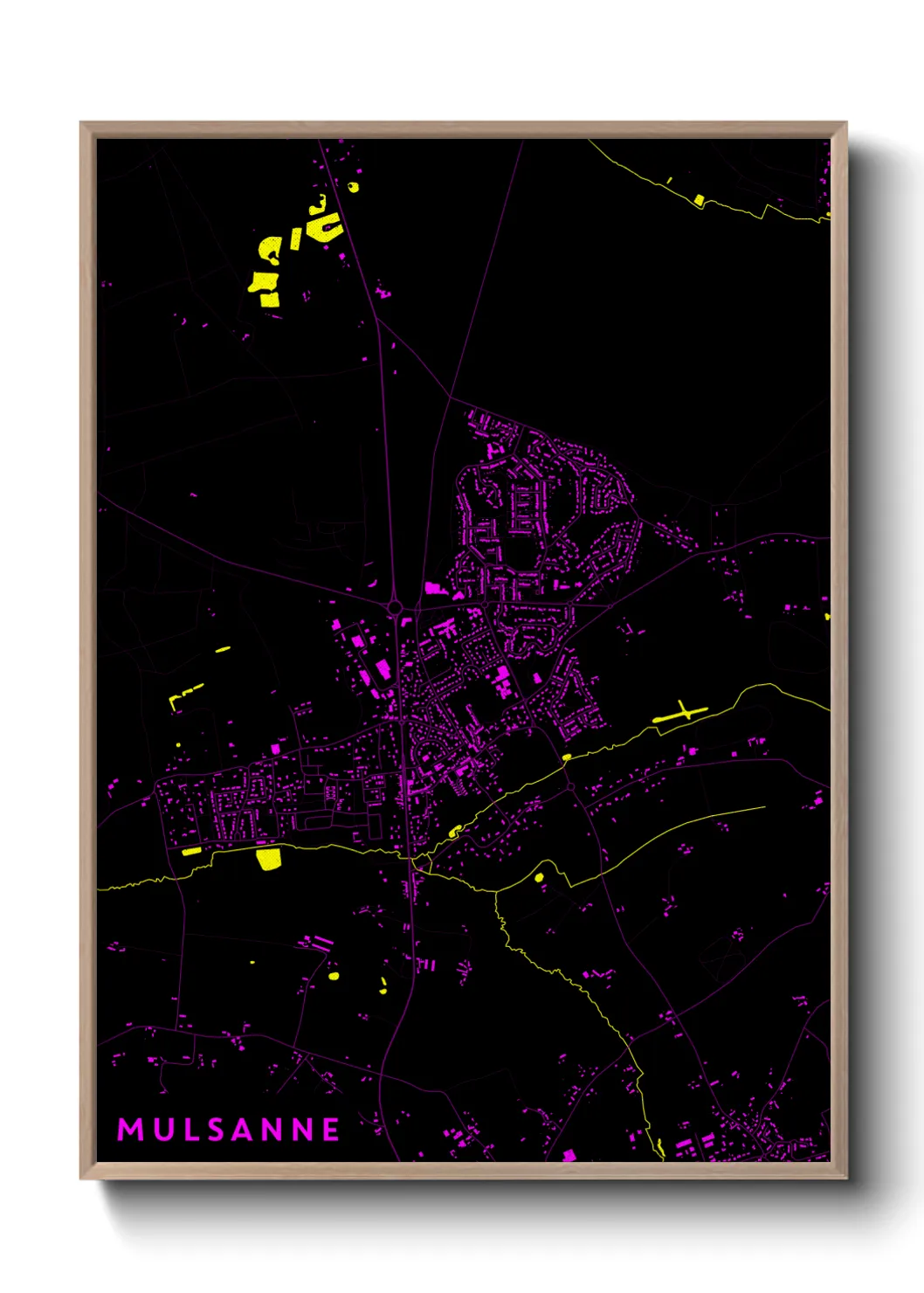 Une affiche de carte sur Mulsanne