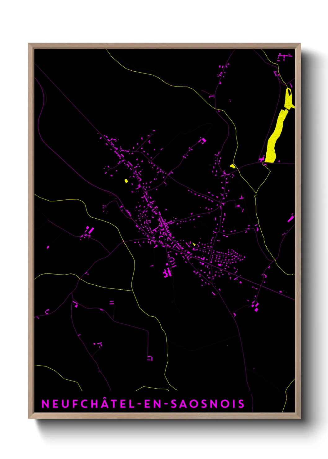 Un poster carteNeufchâtel-en-Saosnois