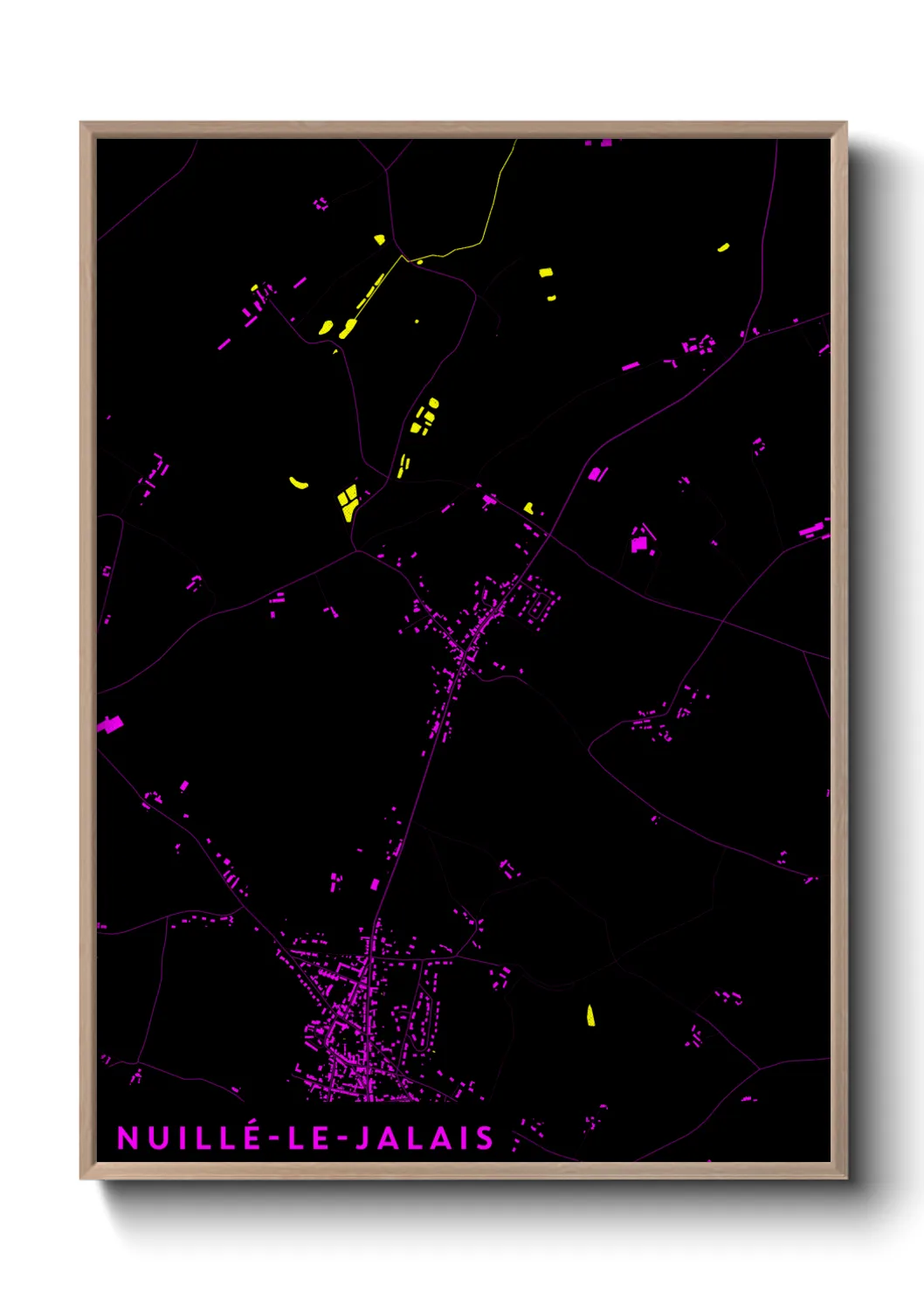 Une affiche de carte sur Nuillé-le-Jalais