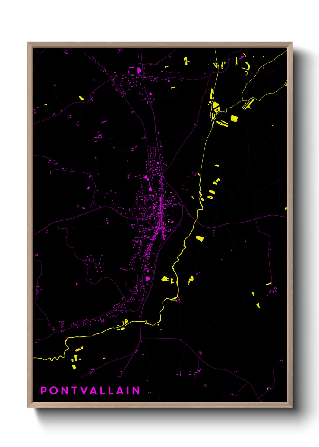 Une affiche de carte sur Pontvallain