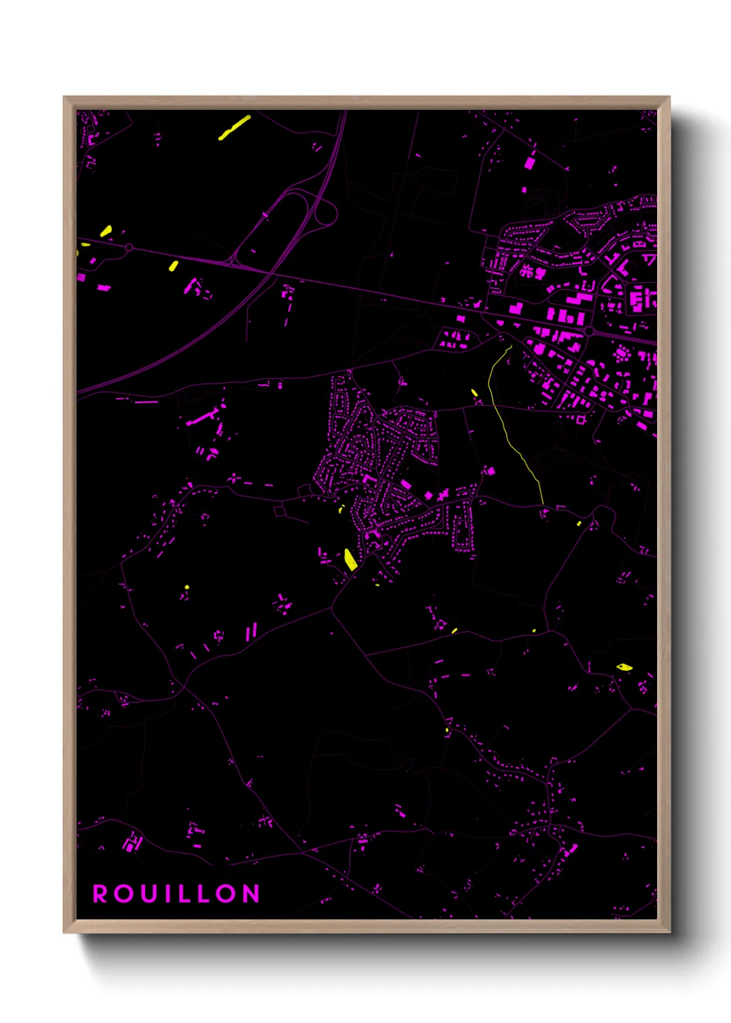 Une affiche de carte sur Rouillon