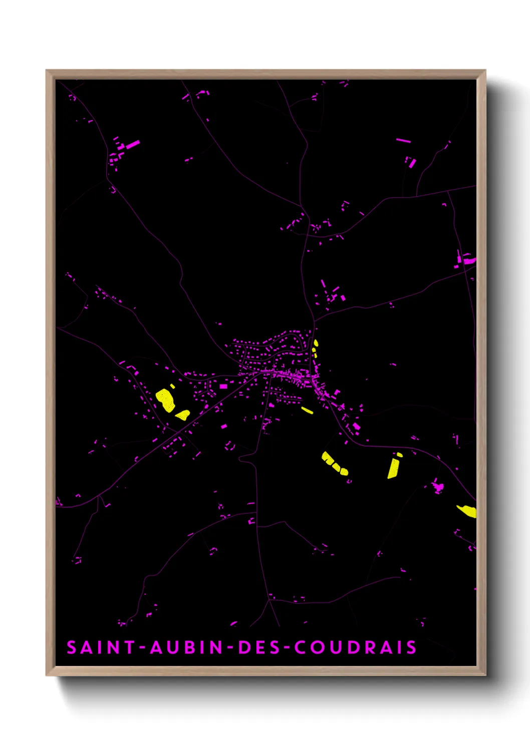 Un poster carteSaint-Aubin-des-Coudrais