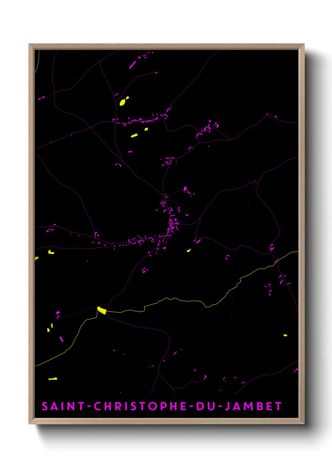 Une affiche de carte sur Saint-Christophe-du-Jambet