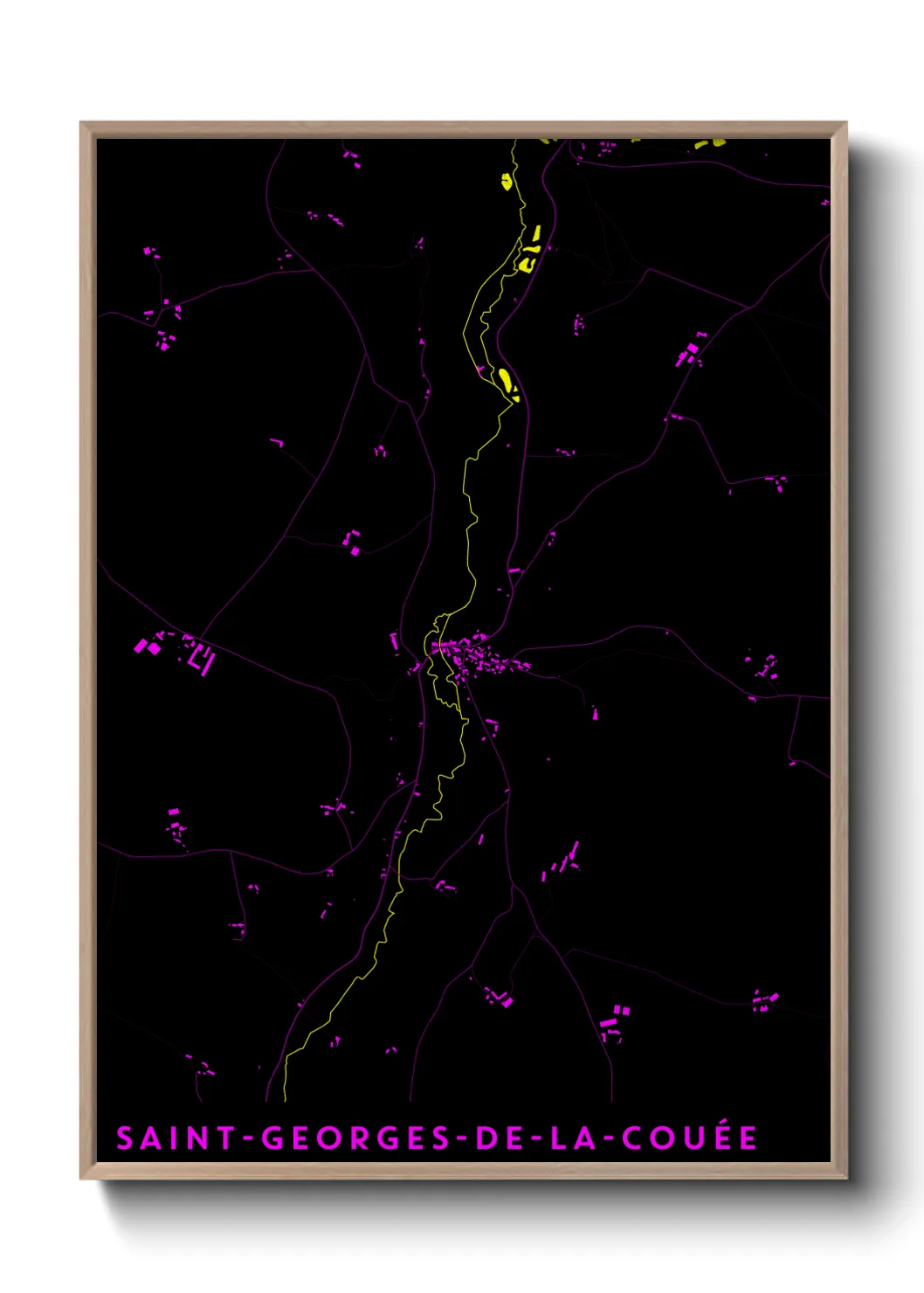 Une affiche de carte sur Saint-Georges-de-la-Couée