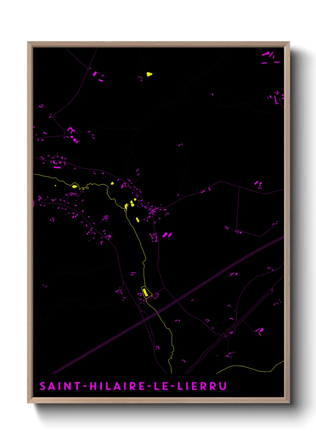 Une affiche de carte sur Saint-Hilaire-le-Lierru