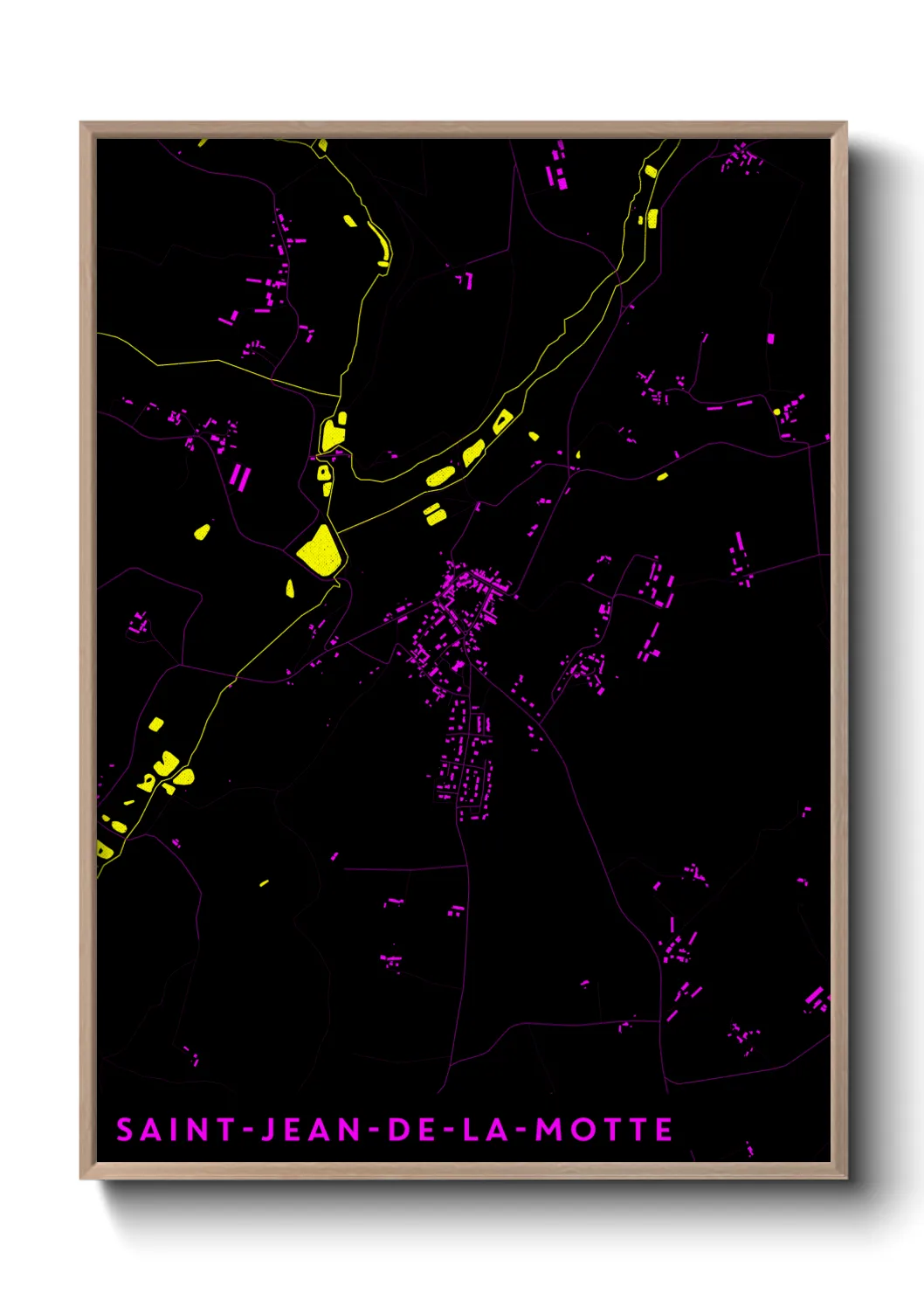 Une affiche de carte sur Saint-Jean-de-la-Motte
