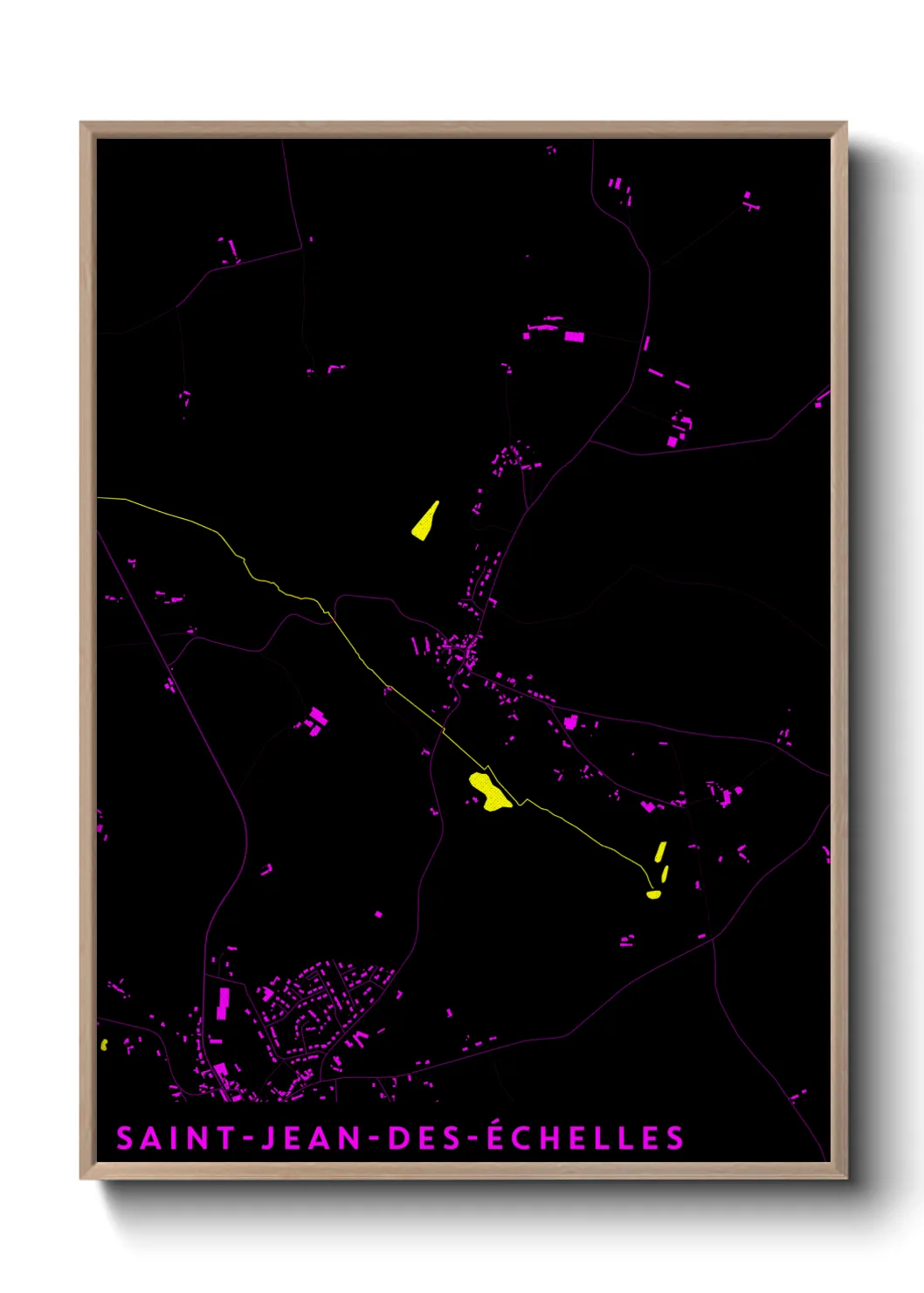 Une affiche de carte sur Saint-Jean-des-Échelles