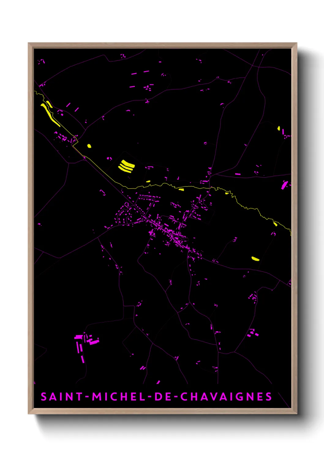 Un poster carteSaint-Michel-de-Chavaignes